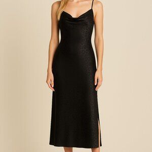 Maelynn Black Slip Dress